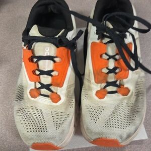 On Running Sneakers in Orange and White